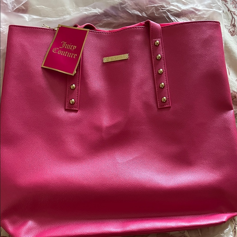 Juicy Couture Vibrant Pink Studded Tote